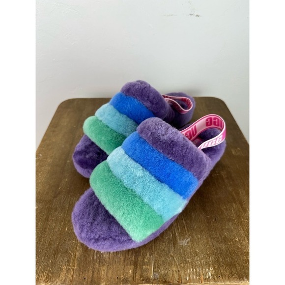 NWOB UGG Pride Fluff Yeah Slide size 10 Retail: $110 - Picture 1 of 5